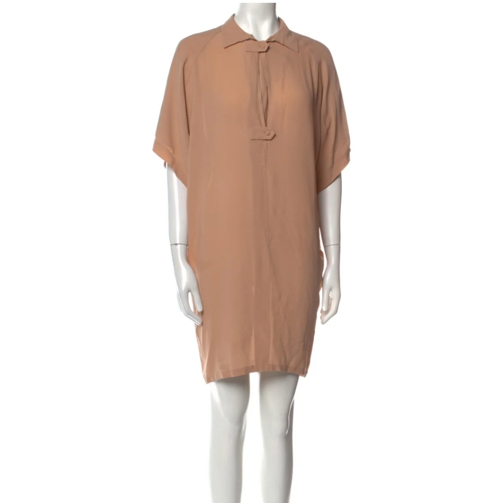 BALENCIAGA Silk  Mini Shirtdress. Size: EU 38.